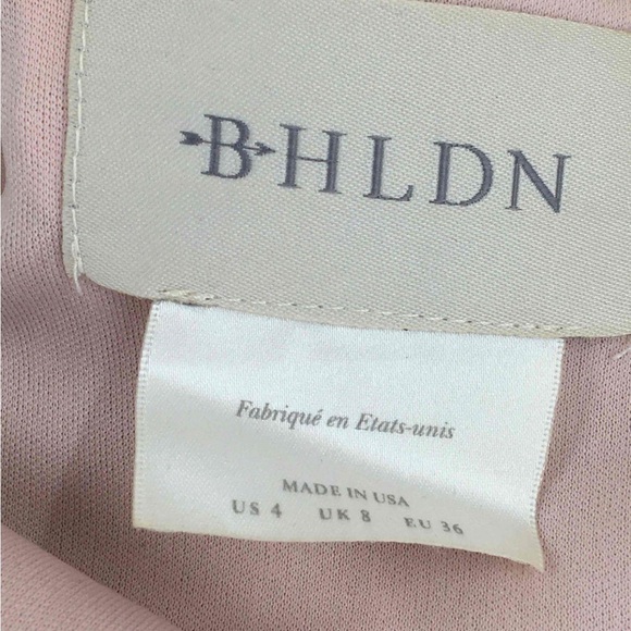 Bhldn and Anthropologie mauve blush square neck gown - Picture 6 of 9